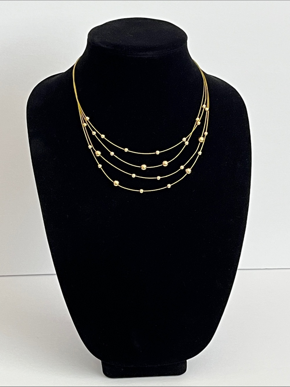 Source Unknown Gold Layered Bead Necklace